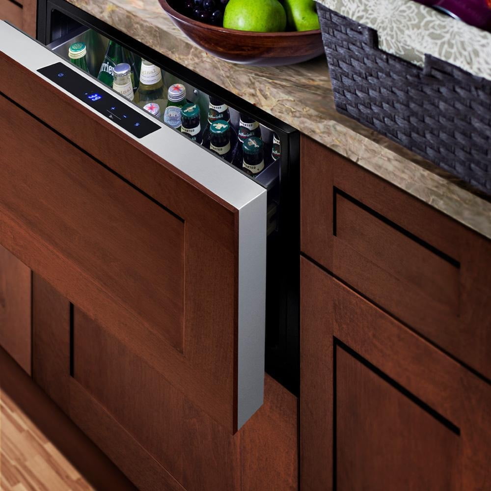 24" wide single drawer bulit-in all-refrigerator for indoor or outdoor use with panel-ready front