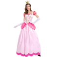 thumbnail image 5 of Vestido de princesa Marybiki, vestido de reina de la corte, disfraz de princesa rosa en flor de durazno, 5 of 5
