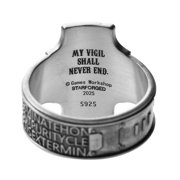 Starforged Warhammer 40K Creed of Ordo Xenos Deathwatch Silver Ring Accessories Jewelry