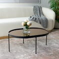 thumbnail image 2 of SAFAVIEH Emmerich Mirrored Coffee Table, Rose Gold Top/Matte Black, 2 of 10