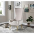 thumbnail image 6 of Best Master Furniture Venetian Tufted Velvet High Back Arm Chair in Cream, 6 of 6