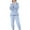 Blue, variant on cfhntfmh Two Piece Sets for Women Sweatsuit Wide Leg Jogger Sets with Pockets Long Sleeve Lapel V Neck Sweatshirt Fall Tracksuit(Red,X-Large)