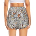 thumbnail image 4 of Uemuo Funny Chicken Pattern Women's Athletic Shorts High Waisted Running Shorts with Liner Pockets Gym Elastic Workout Shorts-Large, 4 of 9