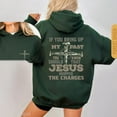 thumbnail image 3 of Faith Redemption Hoodie, Jesus Dropped The Charges Cross Graphic Hoodie, Christian Faith Sweatshirt, 2-Side Print Religious Pullover for Men & Women, 3 of 5
