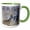 Green/White, variant on 3drose, White-tail Deer Buck., 11oz Two-tone Green Mug