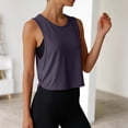 thumbnail image 5 of enyan Women's Basic Double Lined Scoop Neck Tank Tops Adjustable Tank Summer Sleeveless Tops Sleeveless Tops for Women,Dark Purple,XXL, 5 of 7