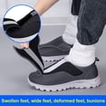 thumbnail image 3 of Deporte Con Ligeras para Edema Zapatos Ortopédicos Sin Cordones Diabéticos Cierre Ajustable Absorción Impactos Personas Mayores, 3 of 9