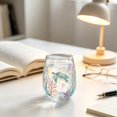 thumbnail image 4 of Sea Life Printed Stemless Wine Glass, Clear Reusable Glass Tumbler for Wine, Iced Coffee, Beach Party & Home Gathering, 4 of 4
