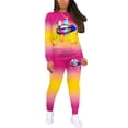 thumbnail image 3 of FOCUSNORM Ensemble Sweat à Manches Longues + Pantalon Taille Haute pour Femmes avec Imprimé Lèvres, 3 of 5