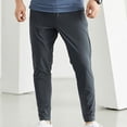 thumbnail image 4 of ZenCart Men Jogging Pants Drawstring Elastic Waist Slim Fit Training Trousers with Pockets Solid Color Sweat Absorption Exercise Running Sweatpants for Daily Wear And Outdoor Activities, 4 of 8