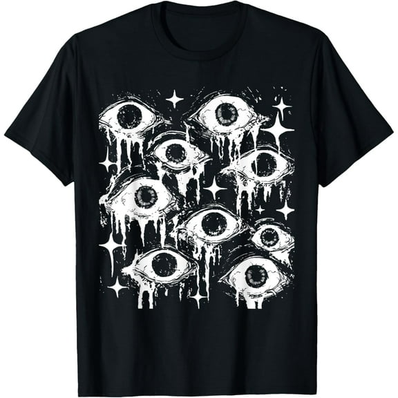 Velto Weirdcore Eyeballs | Goth Witch Goblincore Dark Cottagecore T-Shirt All Size S-5XL