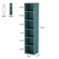 thumbnail image 2 of Spaco 70.9" Corner Bookcase, Modern 6-Tier Narrow Cube Display Shelves, Bookcase for Indoor, Blue, 2 of 5