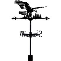 DIY Eagle Weathervane Wrought Iron Wind Vane Animal Roof Weather Vane Wind Direction Garden Direction Sign Weathercock Outdoor Farmhouse Decoration Garden DIY