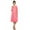Pink, variant on Women's Casual Relexed Fit 3/4 Sleeve Jersey Knit A-Line Solid Midi Dress