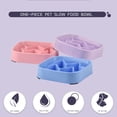 thumbnail image 3 of Guiexla Slow Feeding Pet Bowl Anti-Choking Design Spill-proof Deep Pet Food Dish Square Pet Slow Down Eating Bowl, 3 of 8