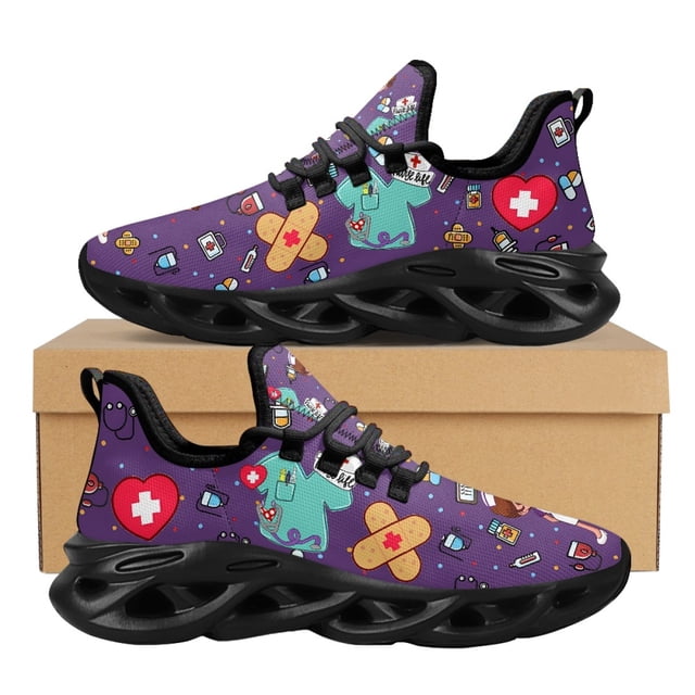Zapatos de enfermera para mujer, zapatillas ligeras antideslizantes para mujer, niña, enfermería médica, paramédico, EMT, EMS, zapatos planos, calzado informal, zapatillas