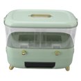 thumbnail image 2 of Sealed Multigrain Storage Box 2 Grids - Light Green, Transparent, ABS PET Material, for Home Rice and Grain Storage, 2 of 5