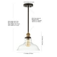 thumbnail image 4 of Safavieh Saul Classic Clear Adjustable Pendant, Dark Grey/Brass, 4 of 4