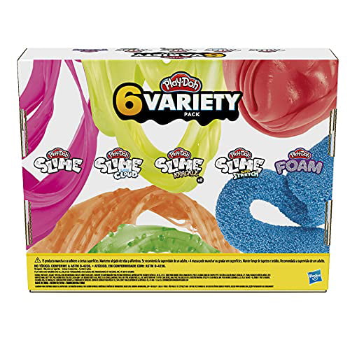Play-Doh Compound Corner Variety 6 Pack Krackle Cloud Foam Slime Stretch 