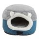 thumbnail image 1 of Cat Bed Cave Semi Cave Design All Seasons Comfortable Soft Warm Kitten Cave Bed for Cats Kittens Dual Use Quilted Warm Cat House Dark Green and Gray S, 1 of 1