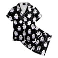 thumbnail image 5 of OJSFQUFP Girls Shorts Set Toddler Short Sleeve Print Shirts Tops Pants Outfits Button, 5 of 6