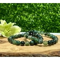 thumbnail image 2 of K-KED Wholesale 6 Pcs Natural Moss Agate 8mm 7.5” Crystal Bracelet Healing Energy, 2 of 4
