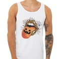 thumbnail image 2 of Pumpkin Lips Halloween Tank Top Unisex Small White, 2 of 5