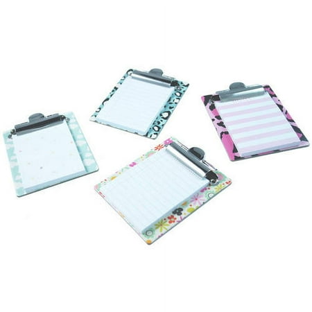 Hampton Art Plastic Mini Pocket Multicolor Clipboards with Metal Clips