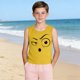 thumbnail image 5 of Camisolas de cuello redondo para niños pequeños y niños a la moda, lindas camisetas con estampado degradado, parte inferior suave sin mangas, camisetas para niñas, 5 of 6