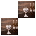 thumbnail image 1 of Matsuzay Copa de vino refinado Copa de vidrio en relieve para devotos del vino Vasos de lujo Calabaza rosa plateada Calabaza rosa plateada 2Conjunto, 1 of 1