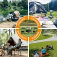 thumbnail image 3 of Aukfa 3 Piece Camping Table and Chair Set, Portable Folding Picnic Table with Storage & Carry Bag, Aluminum, Green, 3 of 11