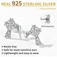 thumbnail image 5 of ChicSilver ChicSilver Silver Cross Earrings for Women Silver Stud Earrings for Women Hypoallergenic Small Stud Earrings Knot Earrings Irish Jewelry for Mom, 5 of 8
