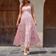 thumbnail image 1 of mfyjkho Vestidos de fiesta para mujer, Vestido camisero sin mangas con lazo y estampado de moda de verano para mujer Vestidos largos para mujer s, 1 of 7