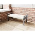 thumbnail image 4 of Pemberly Row Waiting Reception 2 Seat Bench Wood Frame in Brown, 4 of 5
