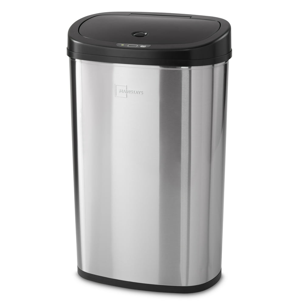Mainstays 13.2 Gal / 50L Motion Sensor Oval Trash Can, Fingerprint