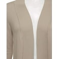 thumbnail image 3 of Women & Plus Open Front Knit Long Sleeve Pockets Sweater Cardigan, 3 of 4