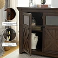 thumbnail image 4 of Llinc Store 2 Doors Buffet Cabinet with Storage, Farmhouse Sideboard Liquor Cabinet, Farmhouse 4 Shelves Buffet Table Wine Bar Storage Cabinet, Espresso, 4 of 6
