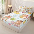 thumbnail image 2 of Homewish Swimming Capybara Kid Zipper Full Size Comforter Sets with Fitted Sheet and 2 Pillowcases, Summer Ocean Seashell Zipper Bedding Set, Polka Dots Reversible, 4 Pieces, 2 of 6