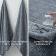 thumbnail image 2 of Beartech Bathroom Towel Set Grey Graphic 4 Piece Bath Towel 700GSM Ultra Soft Fluffy Microfiber Large Plush Bath Towel Set, 2 of 6