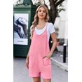 thumbnail image 3 of Ekouaer Womens Summer Casual Sleeveless Rompers Loose Spaghetti Strap Shorts Overalls Outfits 2025 Jumpsuits With Pockets, 3 of 6