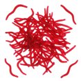 thumbnail image 1 of MasteelfCA 100pcs Creative Simulation Earthworm Fishing Lures Supple Fish Baits (Red), 1 of 8