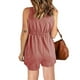 thumbnail image 2 of Minnieouse Mono de verano sin mangas con cuello en V para mujer, vestido para acampar, Color sólido, chaleco con botones para niñas, ropa con tirantes conjuntos de ropa Rosado 5XL Minnieouse AP011283-08, 2 of 6