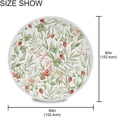 thumbnail image 4 of 60 Inch Round Tablecloth - Colorful Flowers Waterproof Washable Fabric Table Cloth Lace Table Cover Tabletops for Dining, Kitchen, Wedding and Parties House Decor, 4 of 7