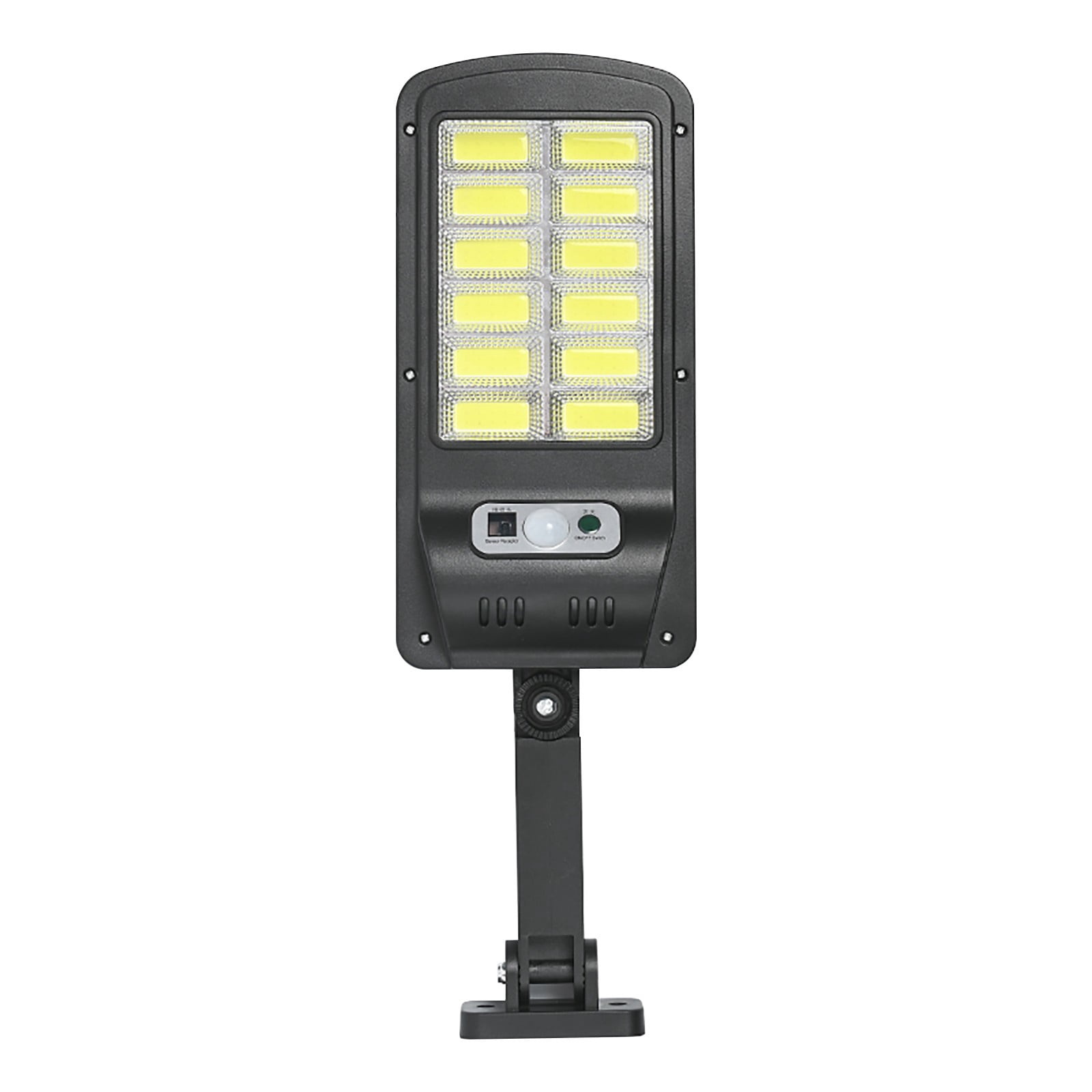 Hxlamzoo Solar Charging Outdoor Home Lighting 12 Grid COB Street Light, Three Level Lighting Mode, Polycrystalline Silicon Solar Panel, Large Capacity Battery