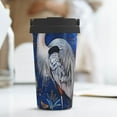 thumbnail image 6 of Balery Blue Heron Floral Garden Pattern Insulated Coffee Travel Mug Stainless Steel Vacuum Coffee Cup Leakproof with Screw Lid Coffee for Hot/Iced Beverage - 500ml, 6 of 8