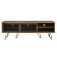thumbnail image 6 of Media TV Stand Console Table, Walnut, Wood, Industrial Living Room Lounge Cafe Lobby Hospitality Restaurant, Modern Contemporary HB34522, 6 of 8