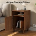 thumbnail image 5 of May in Color Nightstand for Bedroom, Brown Side Table with Charging Station, Accent Bedside Table with Solid Wood Legs for Living Room, 5 of 10