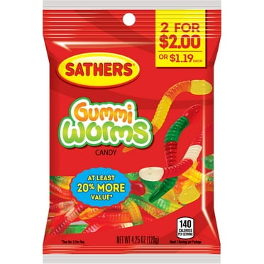 GUMMI WORMS 4.25OZ (Pack of 12)