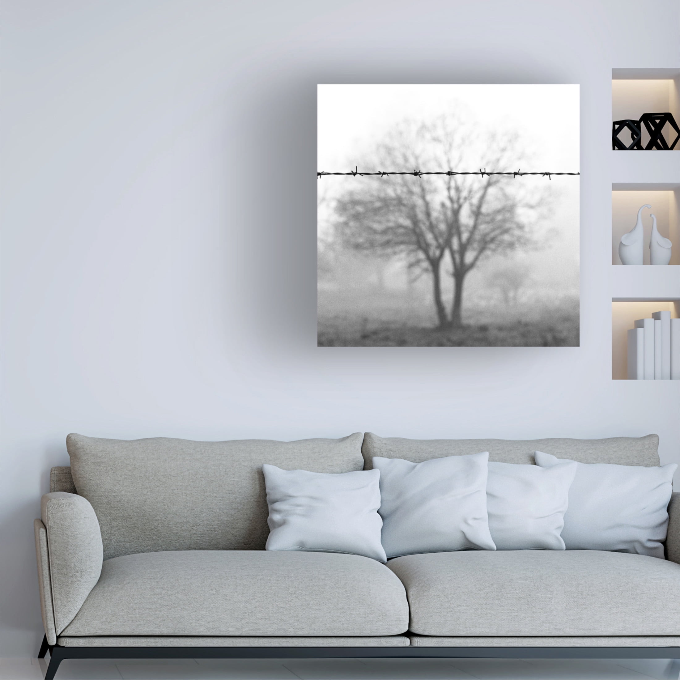 Canvas Wall Art - Wagdi Kala 'Goodbye Cruel World' Wall Art for Living Room, Bedroom, or Office D?cor by Trademark Fine Art - 35 x 35 Inches