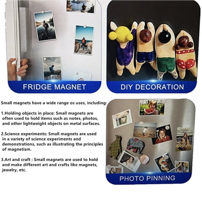 100 Pcs Super Strong Neodymium Magnets, Rare Earth Flat Round 12mm